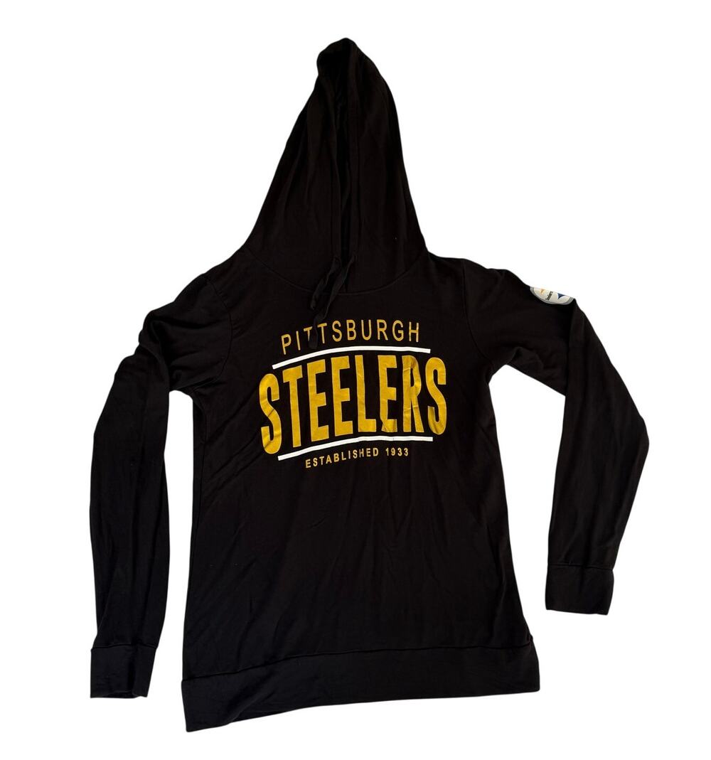 NFL Team Apparel Steelers Lightweight Hoodie Shirt Sz Med Est 1933